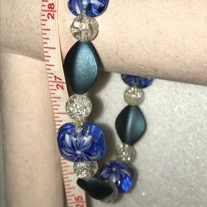 New Lampwork Glass Bead Stretch Bracelet